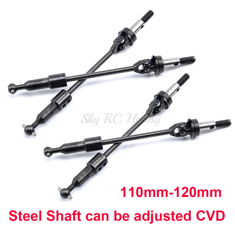 

2PCS / 4PCS Universal Steel Shaft Adjustable Length CVD Shafts 106015 / 108015 For RC Car HSP 94111/107/170 94118