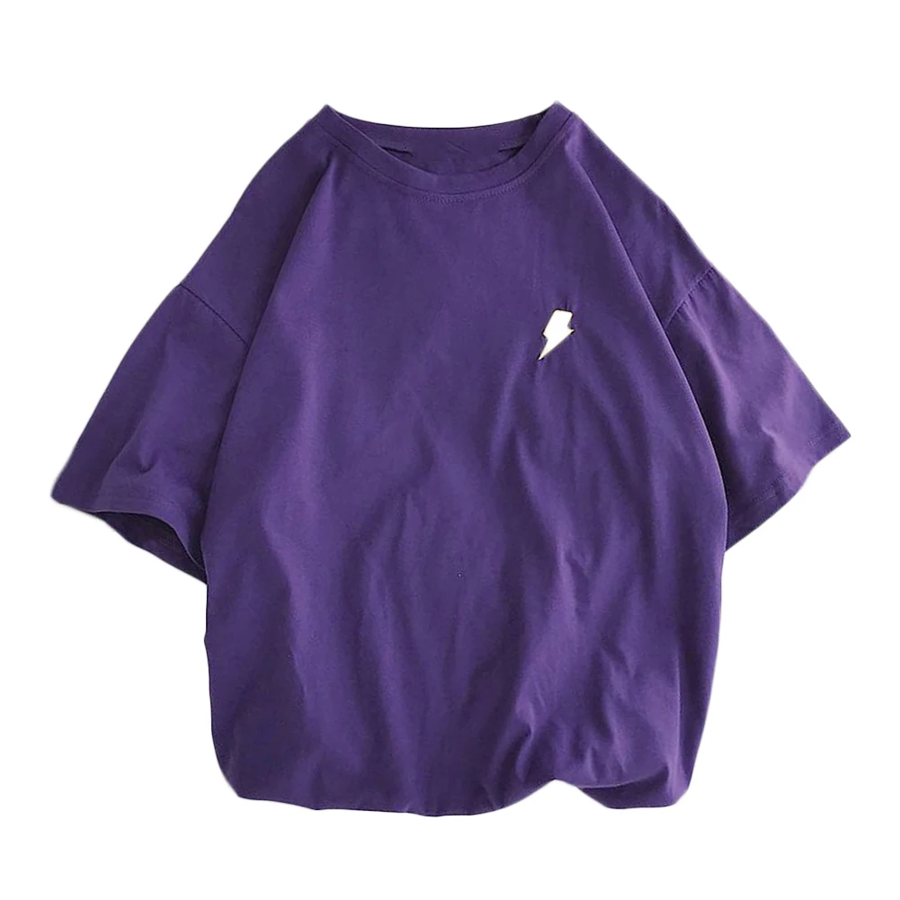 Женская футболка с коротким рукавом Повседневная белая вышитым рисунком лето 2019