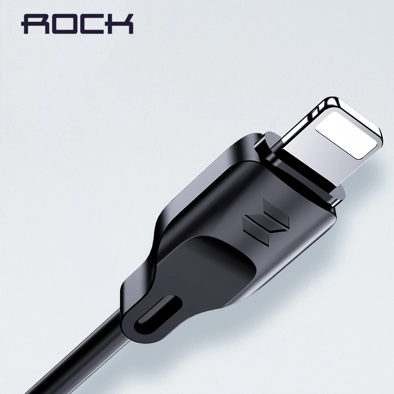 ROCK 1 м USB кабель для быстрой зарядки и синхронизации данных iPhone 11 Pro Max 2A X Xr Xs 8 7 6