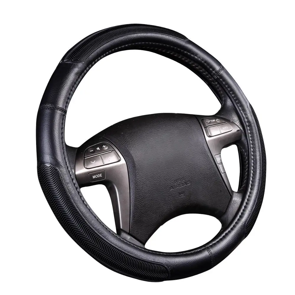Автомобильный руль 38 см дышащий кожаный чехол рулевого колеса автомобиля из
