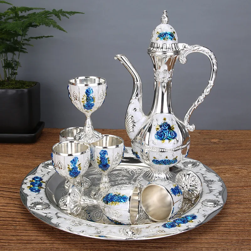 

European Style Wine Set Classic Wine Gift Box Liquor Sake Set Beverage Dispenser Bar Sets Wine Bottle Verre A Vin Home Bar Sets