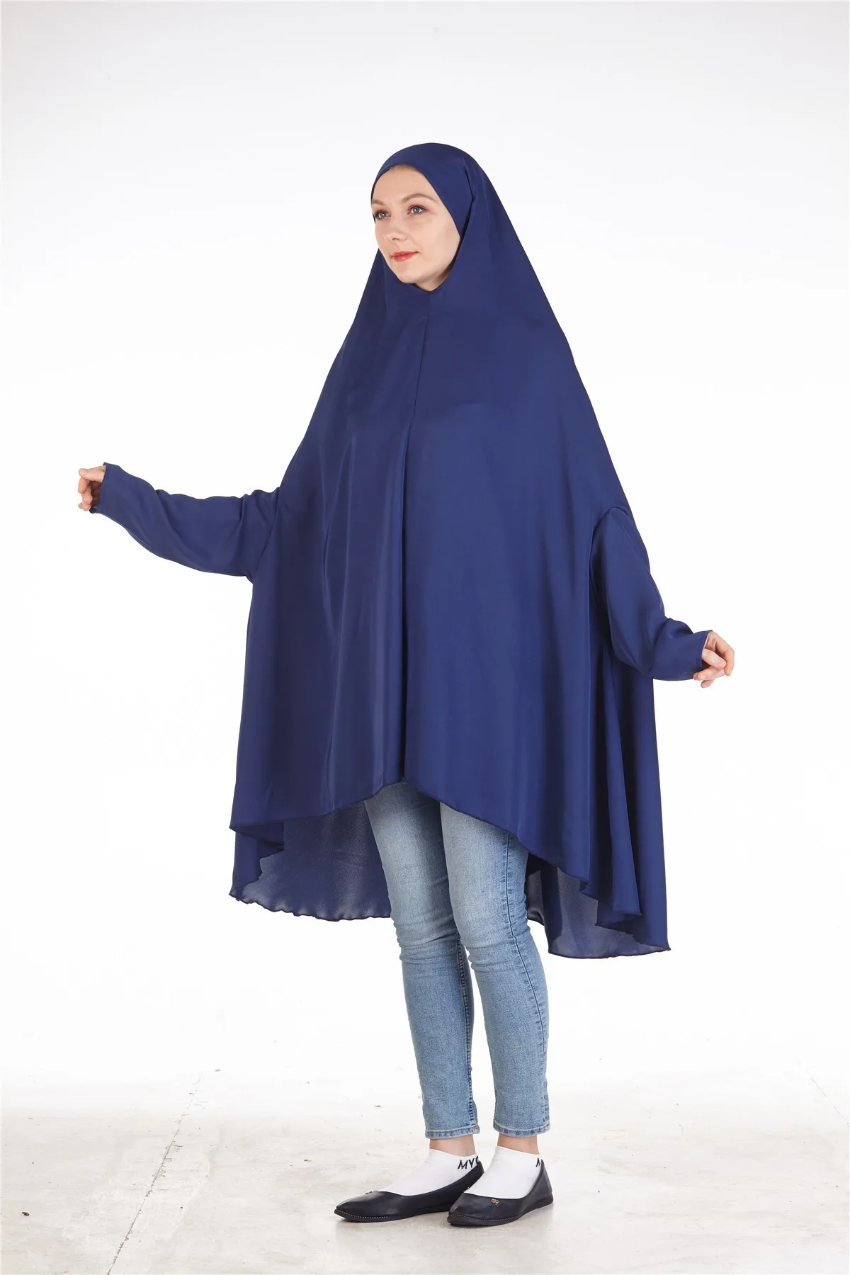 

Eid Muslim Women Hijab Dress Turkey Abaya Hooded Prayer Garment Long Khimar Jilbab Full Cover Ramadan Gown Islamic Clothes Niqab