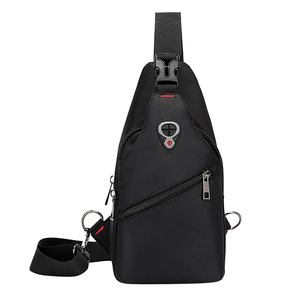 Мужская нагрудная сумка модная деловая многофункциональная через плечо из ткани