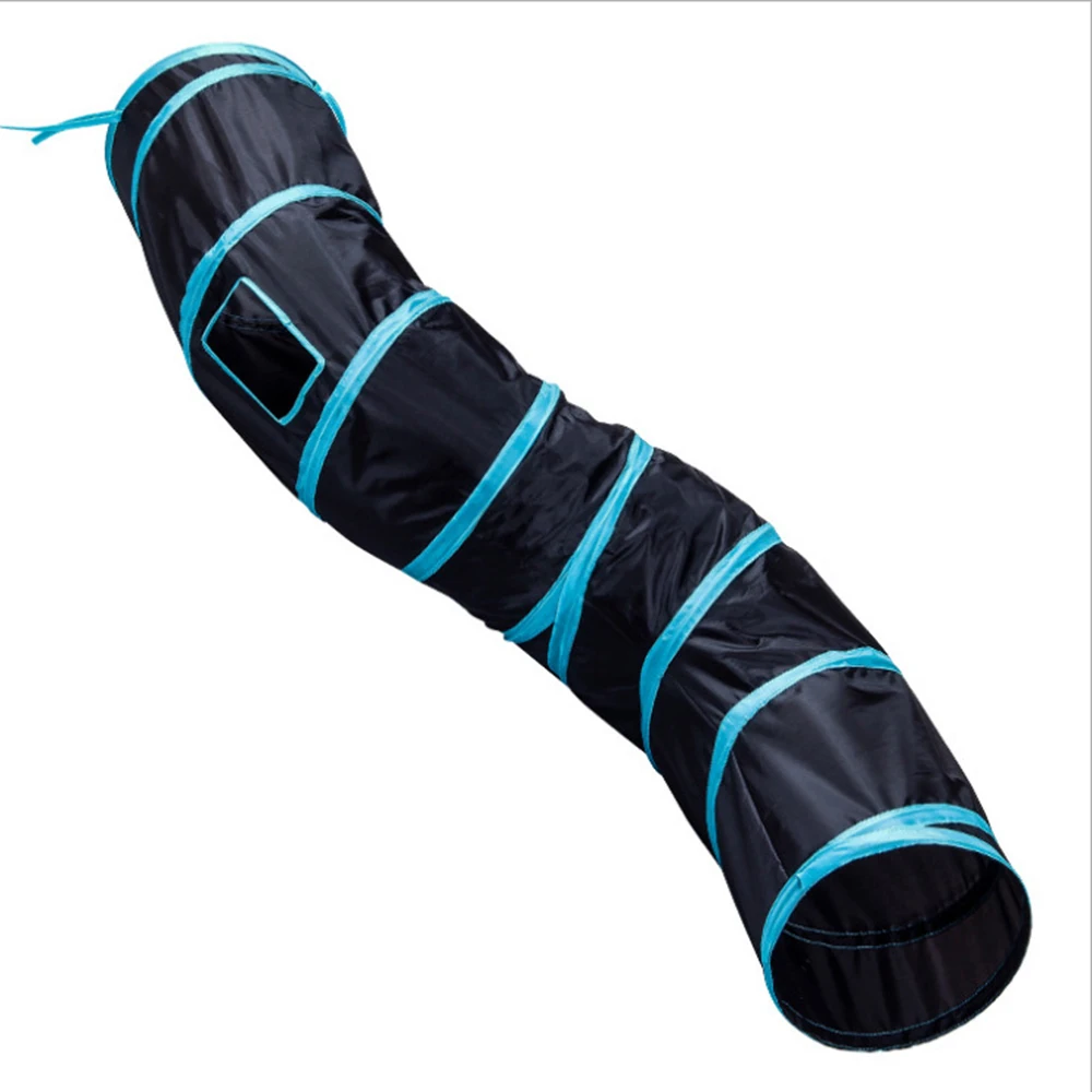 

1Pcs Collapsible Cat Tunnel Toy Indoor Tube Kitty Tunnel Bored Cat Pet Toys Peek Hole Toy For Cat Puppy Kitty Kitten Rabbit