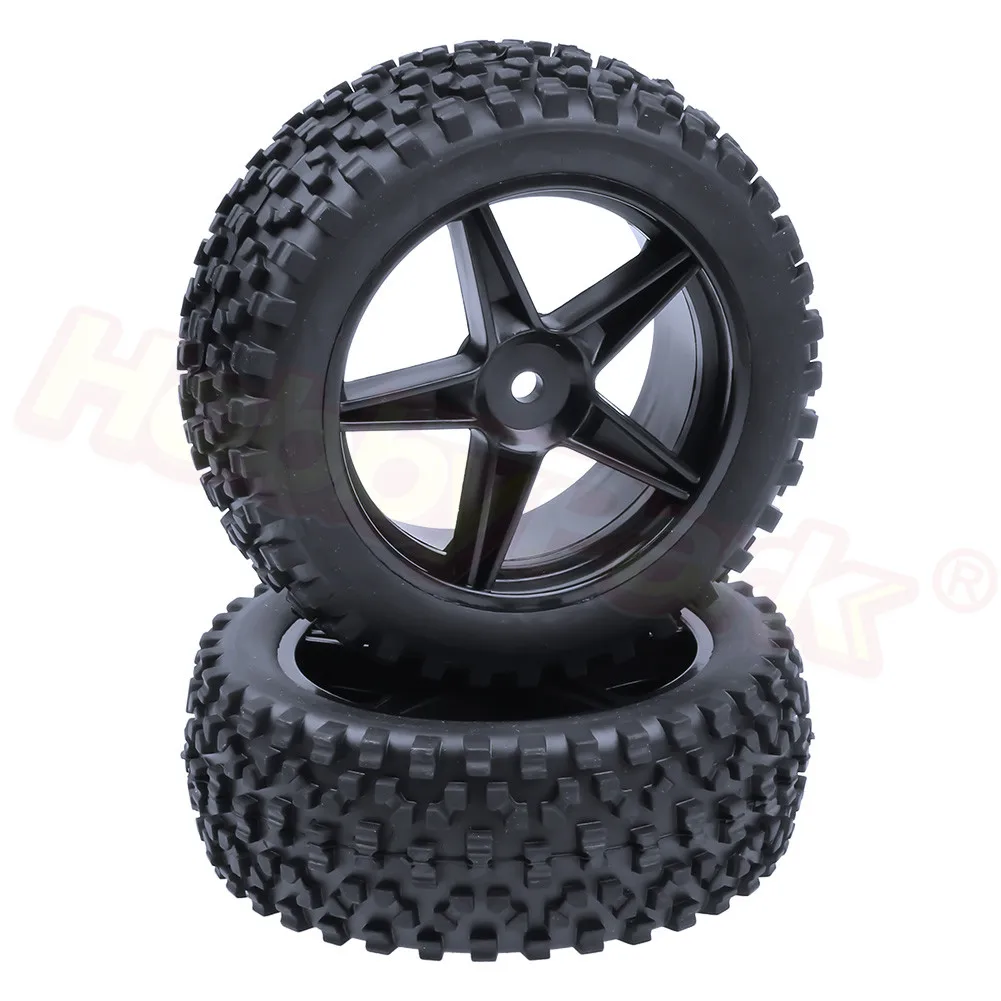 2 шт. RC багги передние шины резиновые и обода колеса шестигранные 12 мм для 1/10