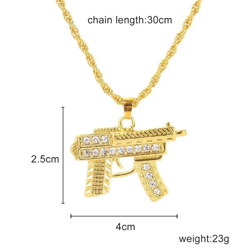 GOINHOT 12 шт./лот панк стиль хип-хоп пистолет оружие подвеска цепочка Ожерелье для