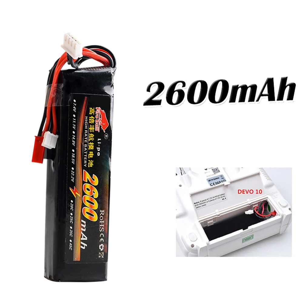 RC 11 1 V 2600mAh 8C 3S Li Poly батарея для Walkera DEVO 7 10 DEVO12E F12E WFLY9 RadioLink AT9 AT10 передатчик|rc