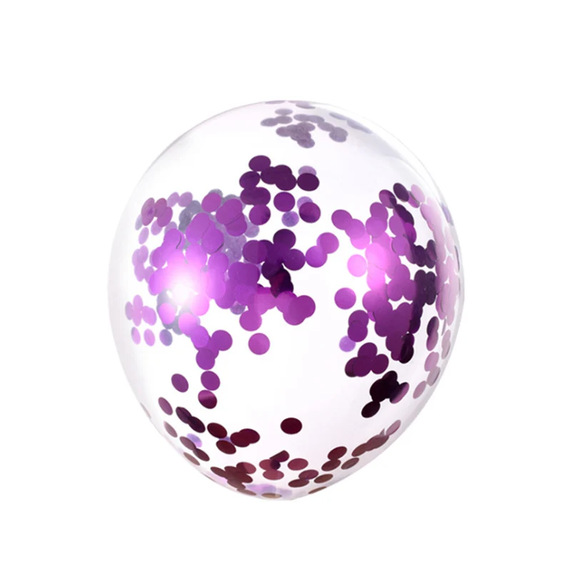 Purple Шары с золотыми Конфетти украшения прозрачные шары 12 дюймов розовые Красочные День рождения Рождество Хэллоуин вечерние латексные шары - Цвет: Purple