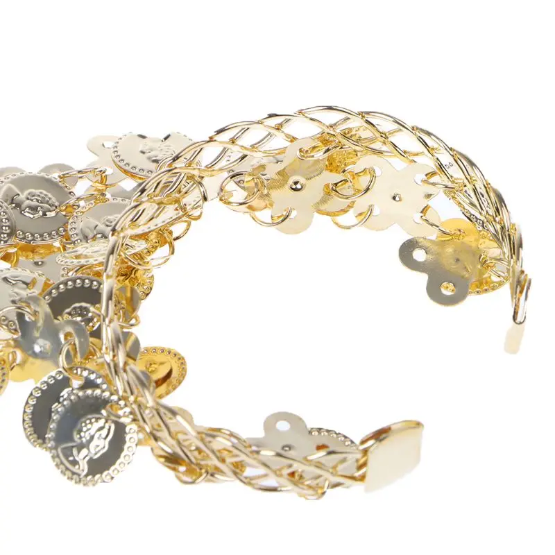 Новинка Золотое кольцо с монетами для танца живота 2 шт. браслет танцевальный