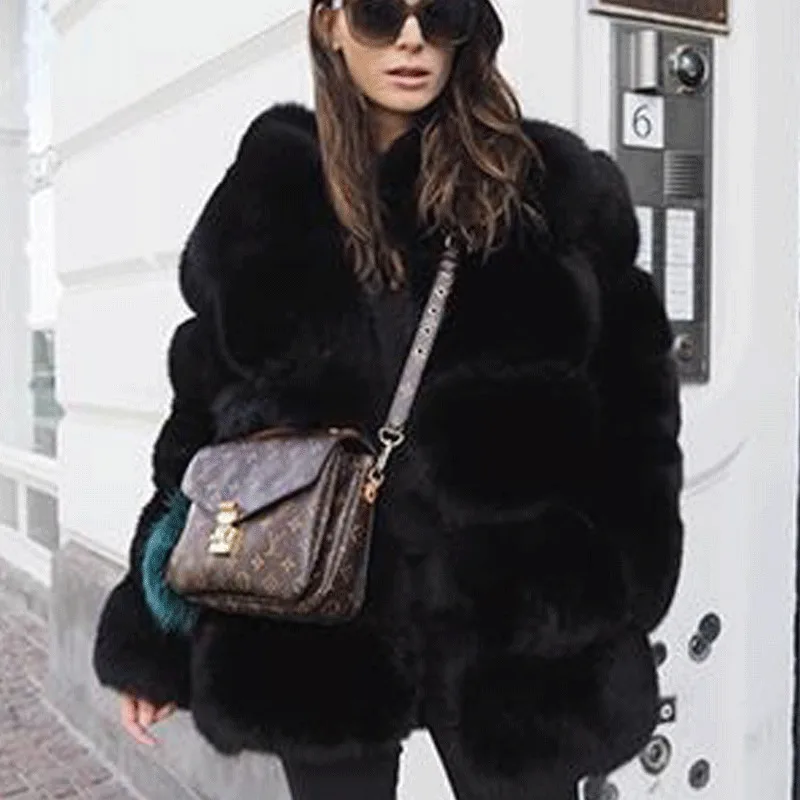 Новое модное зимнее пальто женская зимняя куртка Женское из искусственного меха