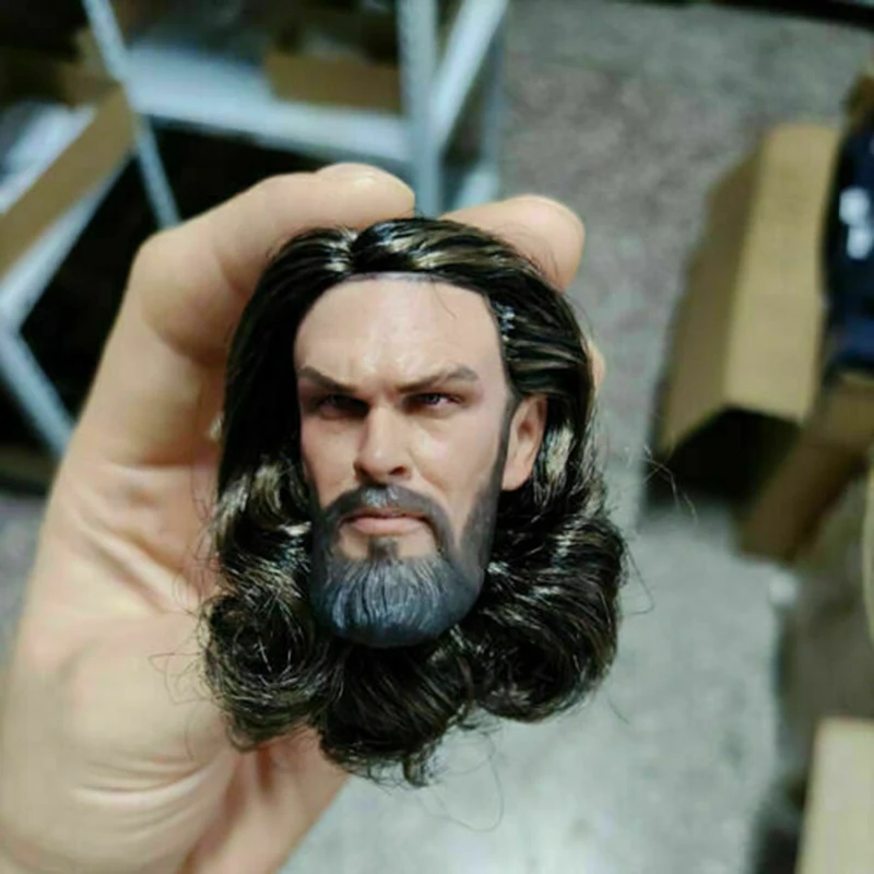 

Масштаб 1/6, Aquaman Jason Momoa, Мужская голова, лепка, резьба, модель, посаженные волосы, ПВХ игрушка для 12 дюймов, мужское тело