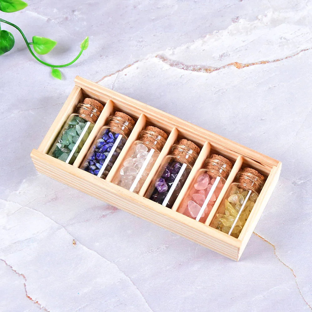 1 комплект с натуральными кристаллами гравия коллекция образцов стеклянная