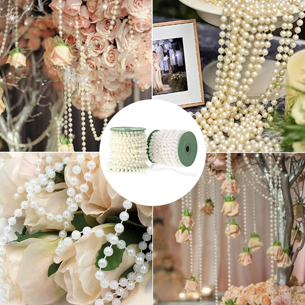 Цепочка из искусственного жемчуга для украшения свадебной вечеринки 25 м|Бусины