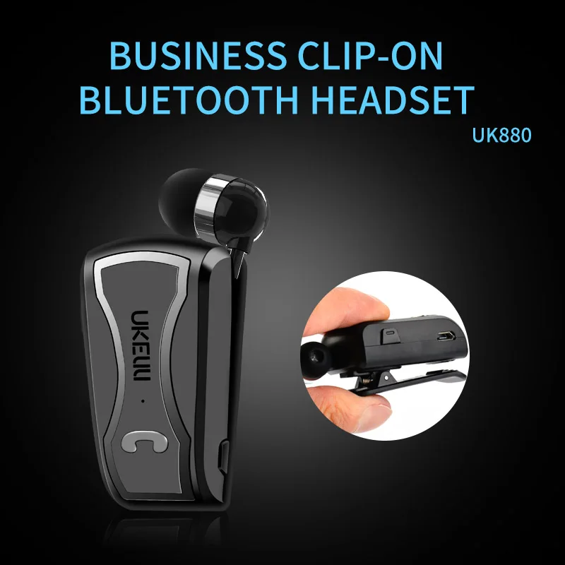 Беспроводная Bluetooth гарнитура UKELILI UK 880 наушники вкладыши 890 с вибрирующим