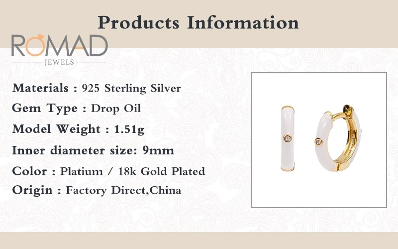 

ROAMD Round Diamonds Piercing Earrings For Women 925 Sterling Silver Hoops Earrings 2020 Trendy Fine Jewelry Kolczyki Damskie