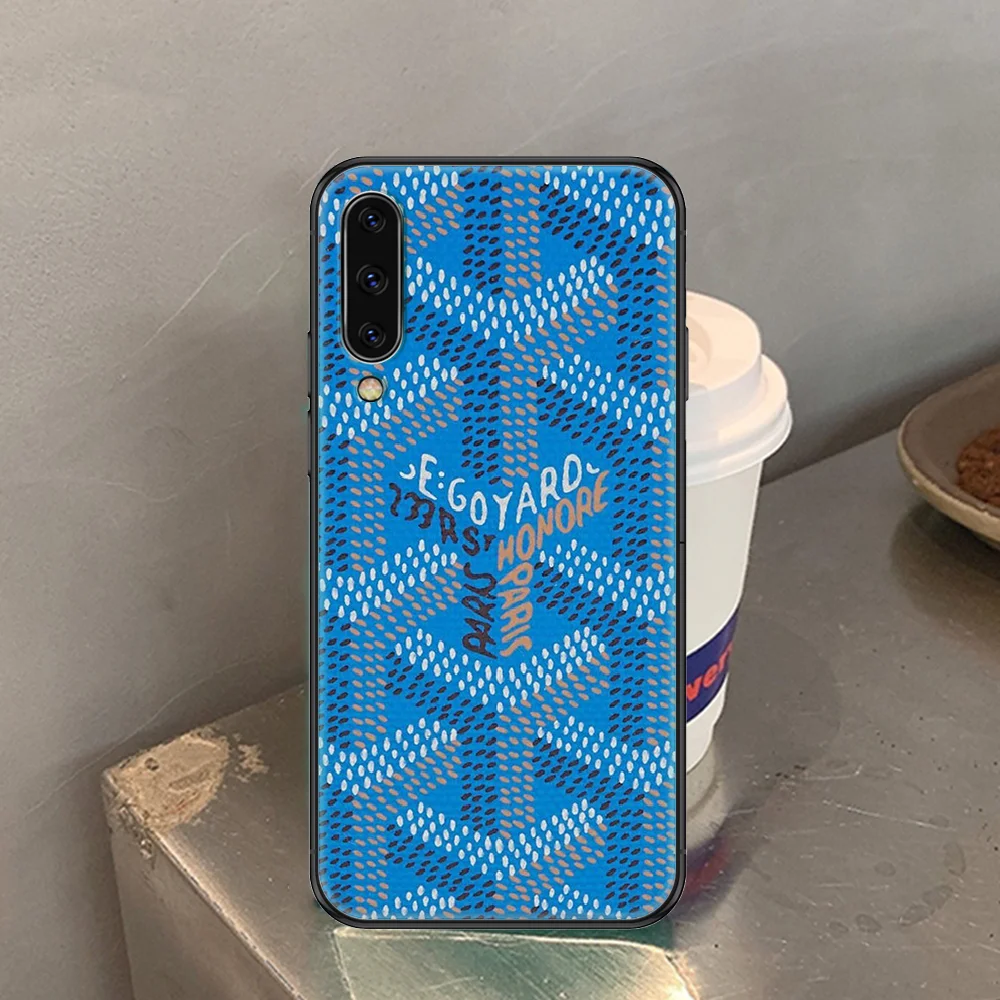 

fashion Goyards brand Phone case For Samsung Galaxy A 3 5 7 8 10 20 21 30 40 50 51 70 71 E S 2016 2018 4G black fashion shell