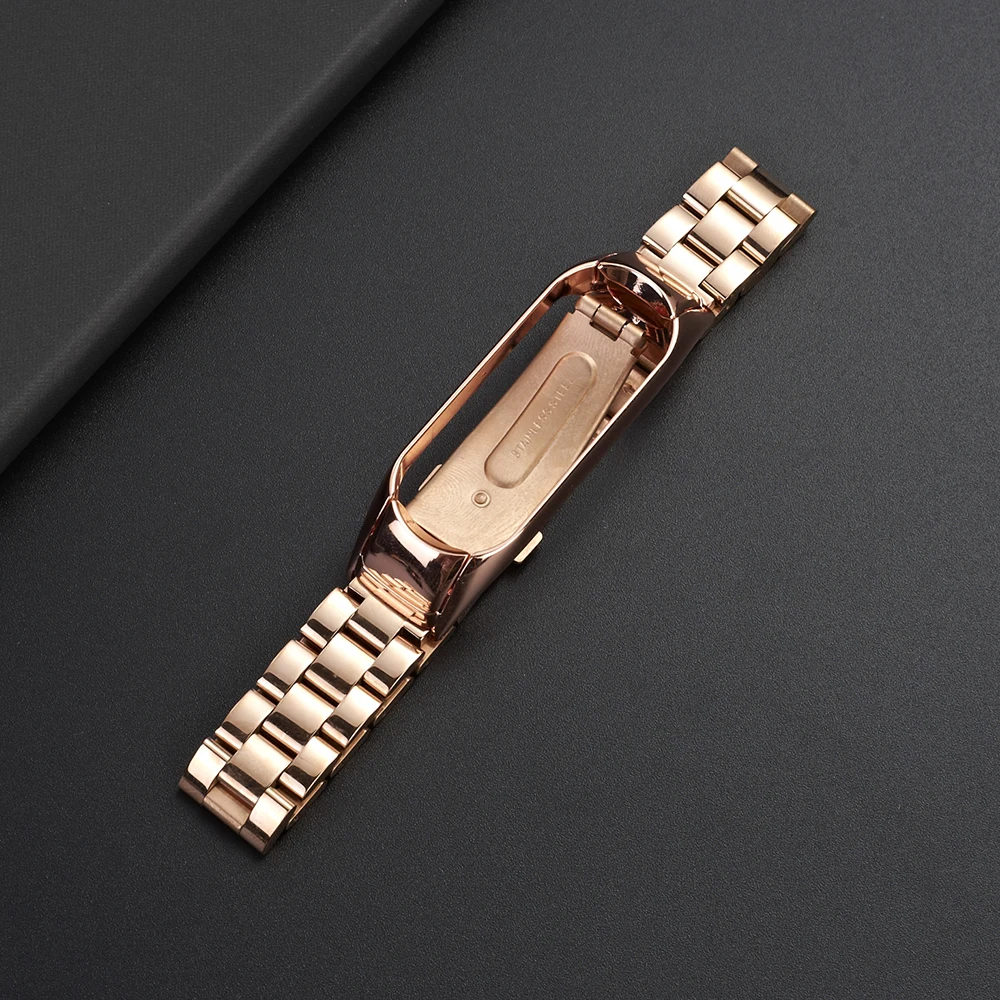 UEBN Metal Strap For Xiaomi miband 5 replacement  wrist strap Stainless Steel Bracelet Wristbands for Xiaomi mi band 4