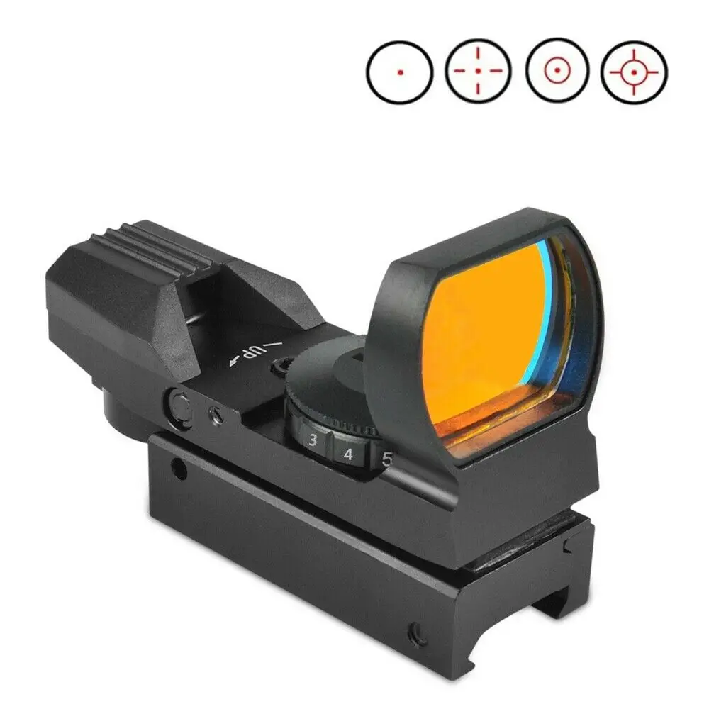 

HD101 20mm Red Coated Tactical Hunting Scopes Optics Red Dot Sight 4 Reticle Pistol Airsoft Reflex Rifle Holographic
