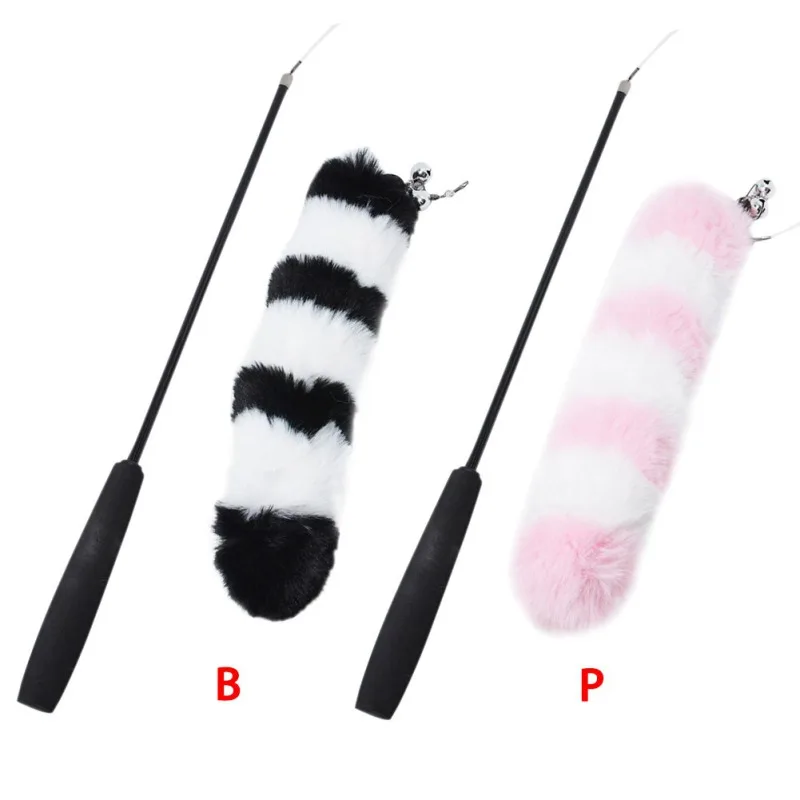 

Funny Cats Entertainment Exerciser Playing Cat Stick Telescopic Pole With Bell Pom Feather Interactive Teaser Toys Pet Supplies