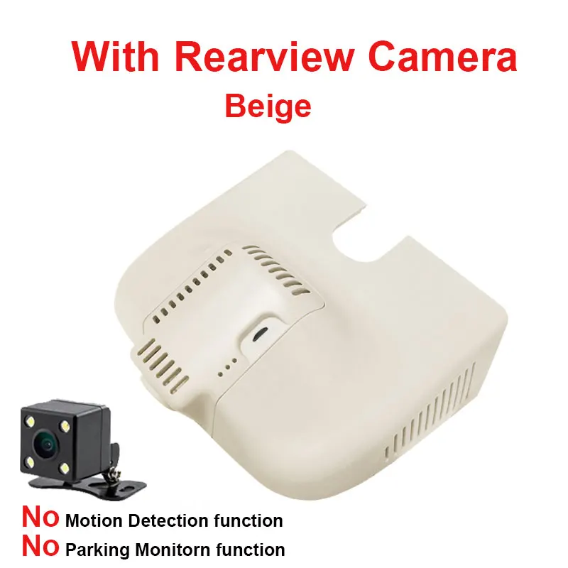 Kampacar автомобильный Wifi DVR видеорегистратор Novatek 96658 Автомобильный видеорегистратор для Mercedes Benz ML GL W166 C292 W167 250 63 Автомобильный видеорегистратор - Название цвета: Beige Rear Lens