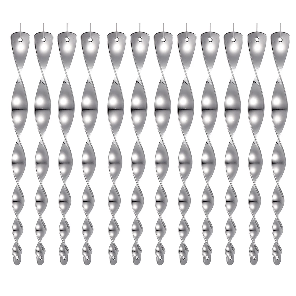 

1-12PCS Bird Repellent Scarer Wind Twisting Scare Rods Reflective Blinder Spiral Deterrent Device Deterrent Control Device Garde