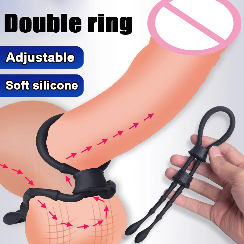 Кольцо на пенис из мягкого силикона интимные игрушки для мужчин регулируемая
