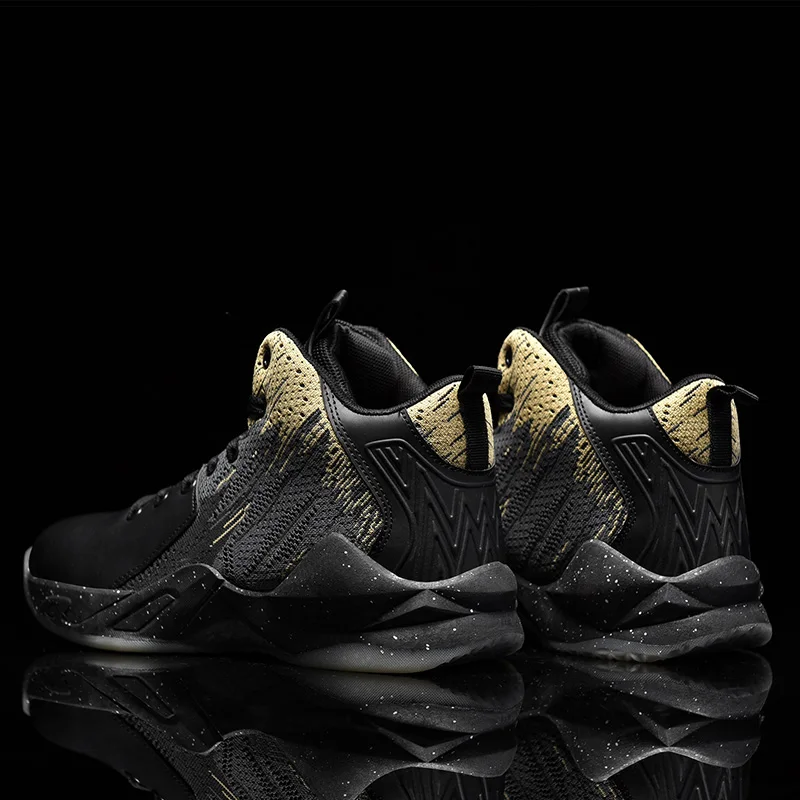 Мужская амортизирующая Баскетбольная обувь Flywire Мужские дышащие Ретро