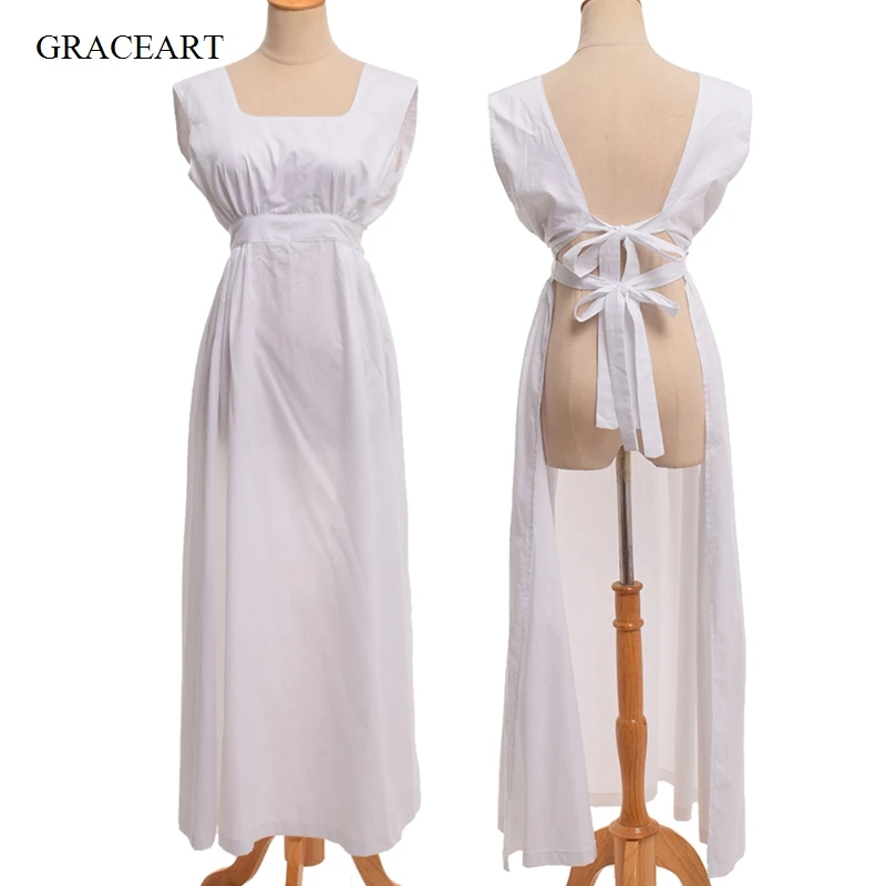 Белый фартук платье традиционная викторианская Горничная Косплей Костюм