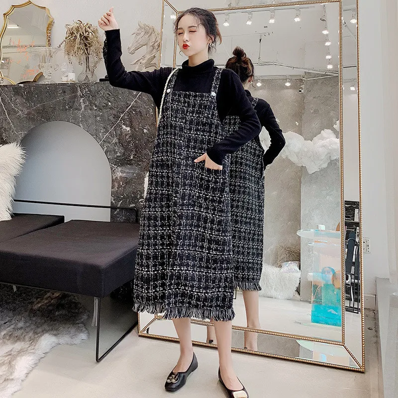 Осенне-зимний новый свитер с высоким воротником + шерстяное платье-жилет 2