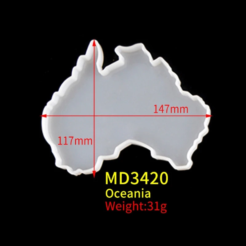 

8Pcs Seven Continents Map Coaster Resin Mold Oceania Africa Europe Asia Map Silicone Tray Fruit Cup Mat Epoxy Resin Mold