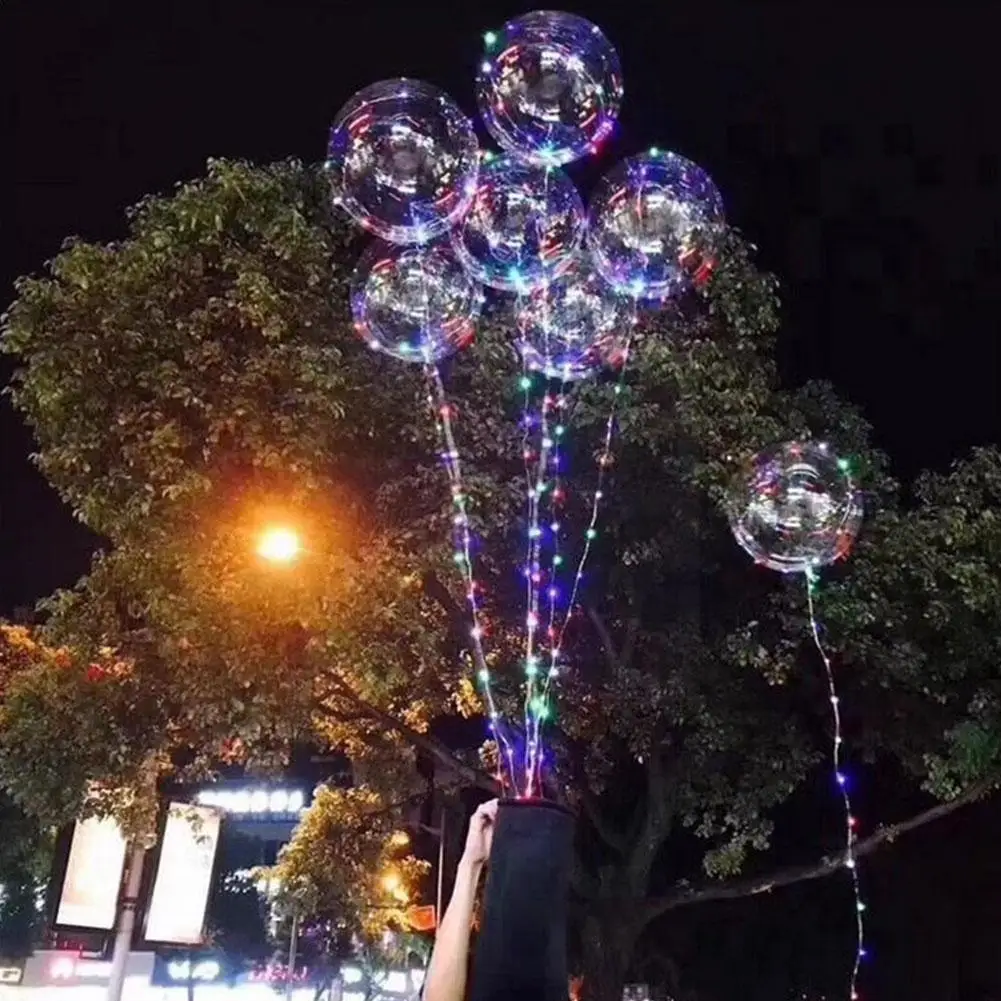 

Transparent Led Balloons Bobo Ball Wedding Balloon Balloon LED Support Night Wedding Light Party Decorations Supplies Backd E7E4