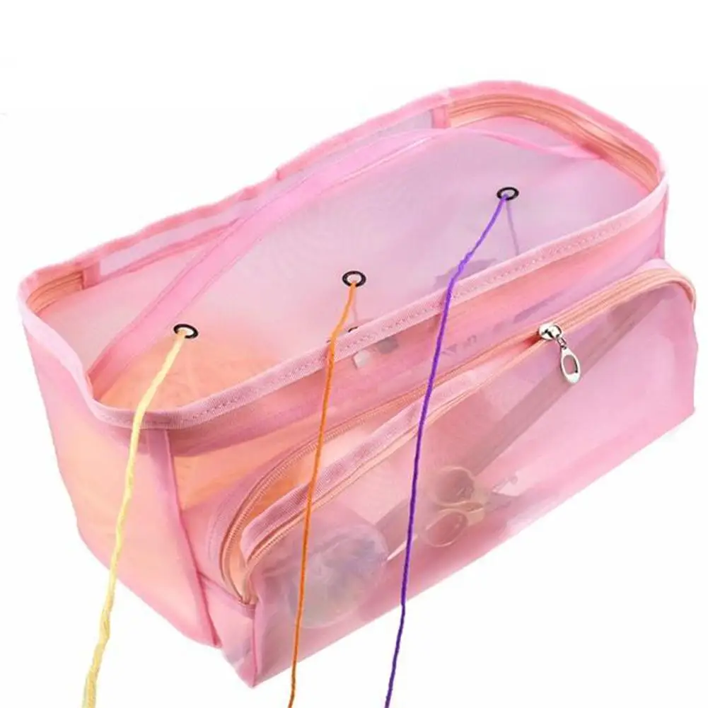 3 отверстия прямоугольной формы DIY ручного плетения инструменты Органайзер Сумка