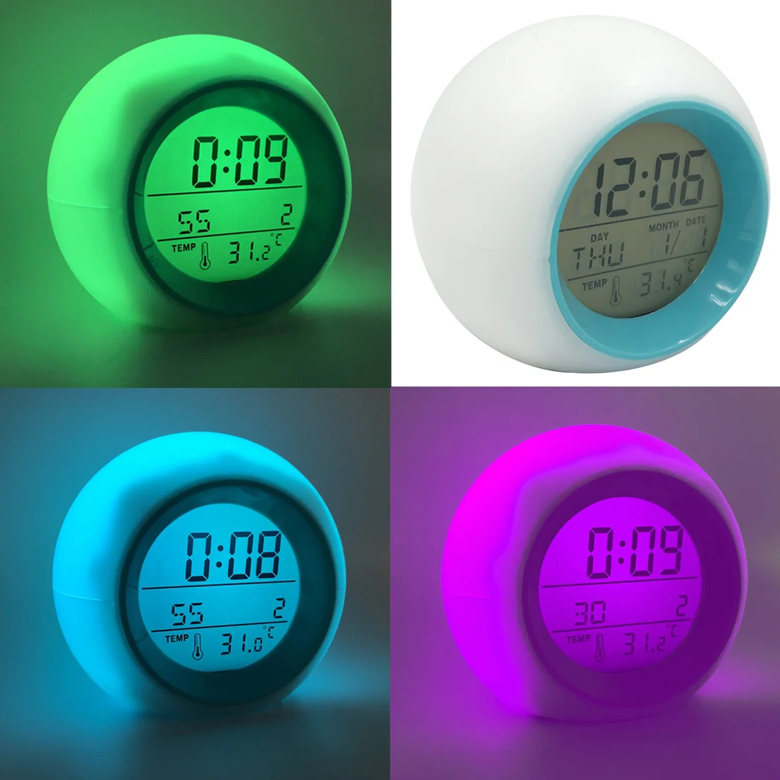 Многофункциональная цветная Хлопушка с будильником лампа для сна светодиодный