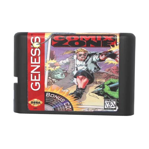 16-битная игровая карта Comix Zone MD для Sega Mega Drive Genesis