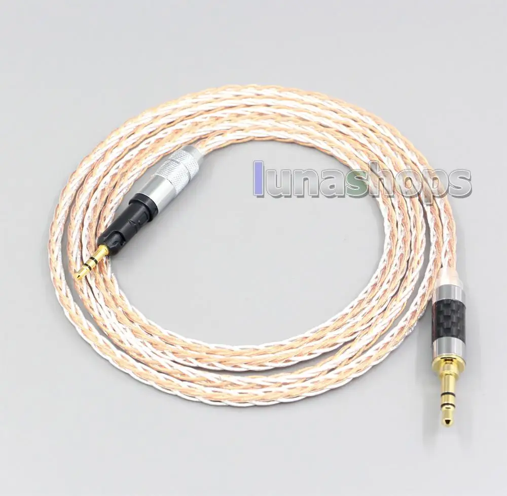 

LN006903 XLR 6.5mm 4.4mm 2.5mm 800 Wires Silver + OCC Headphone Cable For Audio Technica ATH-M50x ATH-M40x ATH-M70X