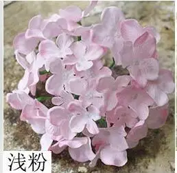 Light pink Искусственные цветы гортензии головы фон Сделай Сам стены арки шелковые с цветами, для украшения дома свадебные цветы - Цвет: Light pink