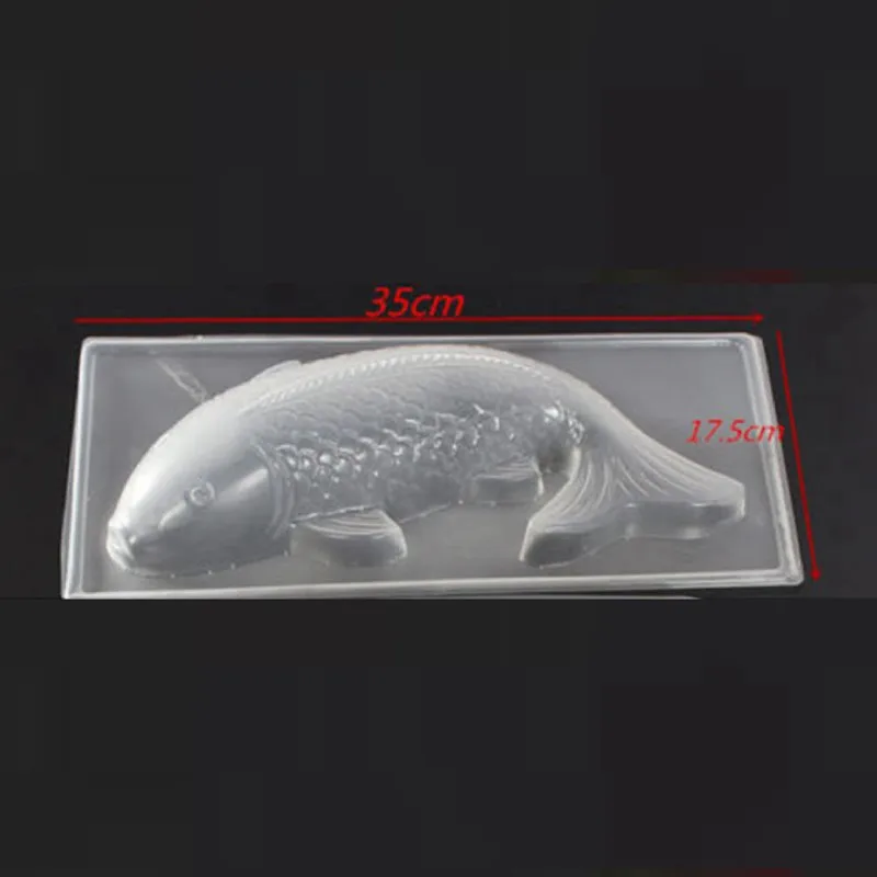 L Новые 3D формы рыбы Koi пластиковые формы для шоколада и желе формы DIY формы большие средние и маленькие размеры инструменты для выпечки украшения - Цвет: L