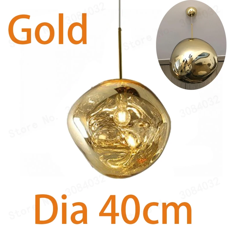 Gold Dia40cm BDBQBL Новинка стеклянные подвесные светильники Dia28/40 см медь/золото/серебро подвесной светильник E27 креативный подвесной светильник для спальни - Цвет корпуса: Gold Dia40cm