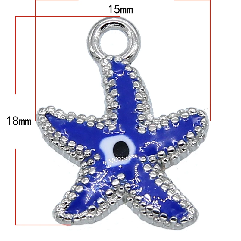 Fashion evil eye DIY bracelet necklace pendant Findings marine life starfish handmade creative accessories wholesale | Украшения и