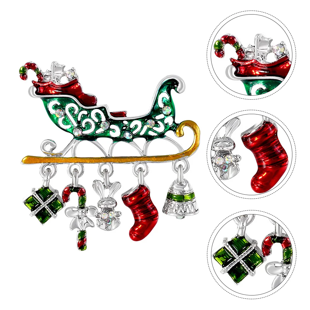 

Cartoon Brooch Alloy Jewelry Adorable Christmas Brooch Clothes Accessories
