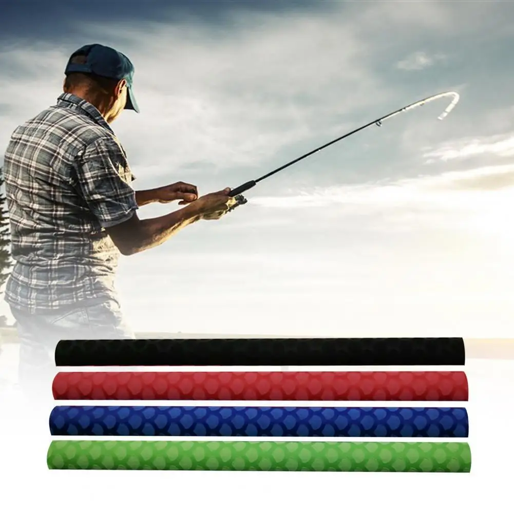 

Полиэтиленовый защитный рукав для рыболовной удочки, термоусадочная трубка с рисунком рыбьей чешуи, противоскользящий чехол для рыбалки