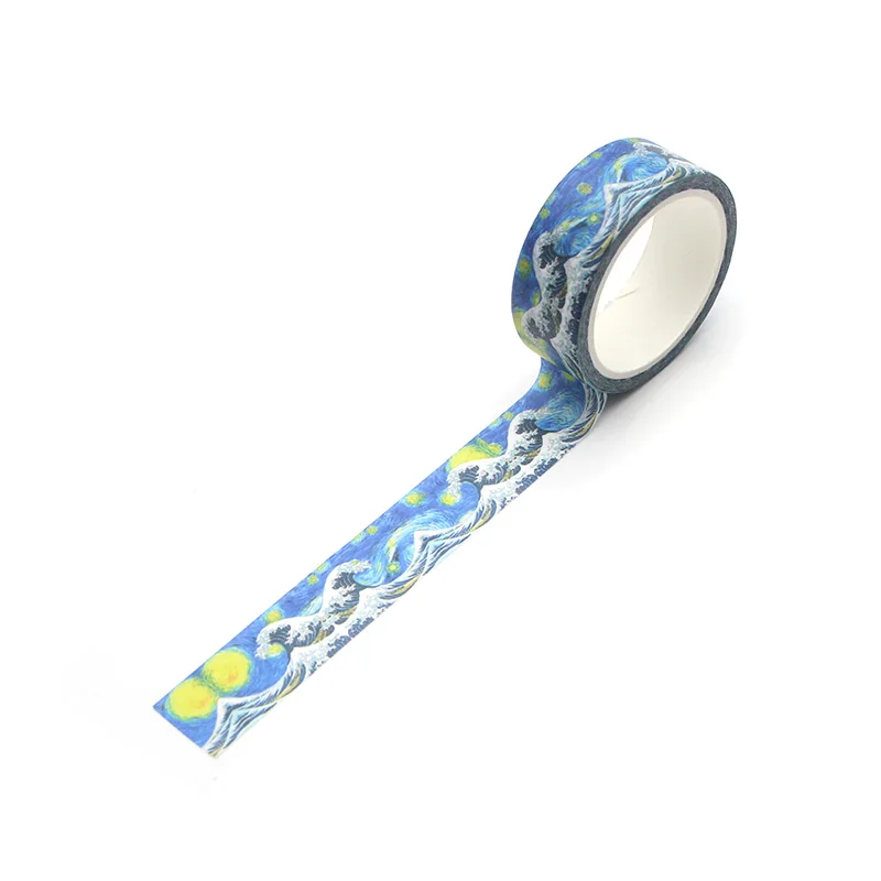 

JF711 Starry Sky Art Wave Washi Tape DIY Scrapbooking Sticker Label Vintage Masking Tape School Office Supply