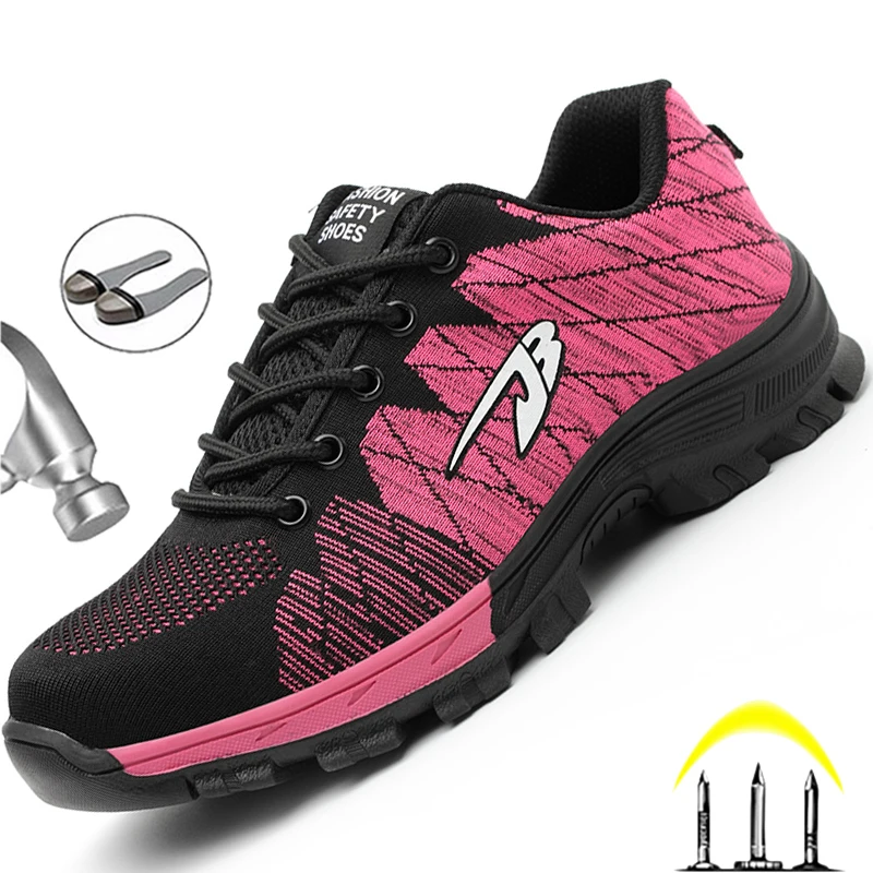 Зимние рабочие ботинки защитная обувь со стальным носком женские проколостойкие