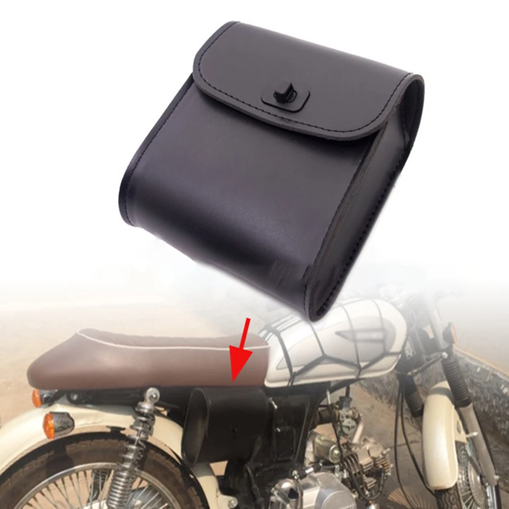 

Hanging Suitcase Outdoor Bike Waterproof Pouch Travel Side Storage Saddle Bag Insulated PU Leather For Motorcycle Riding Tool