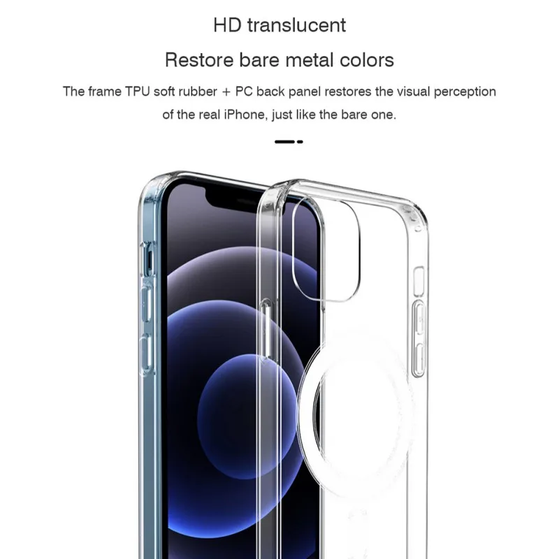 

The New Mgnetic Case For smart phone Magnetic Charger Protective Case For smart phone Mini Wireless Charger Transparent Thin