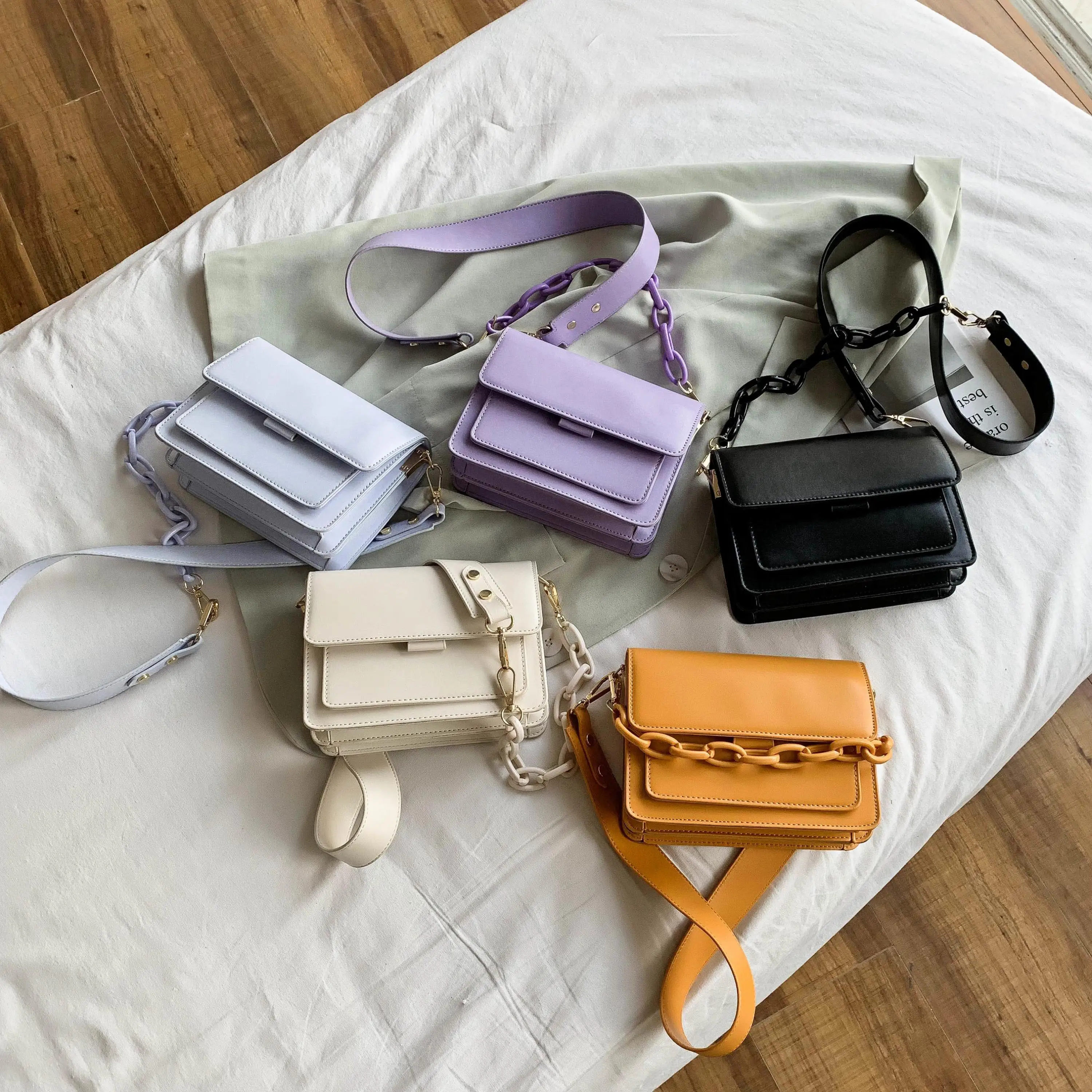 

Women Bag Women Shoulder Bags White Yellow Mini Pu Leather Summer Handbags 2021 NewVintage Crossbody Bags For Women Luxu ry