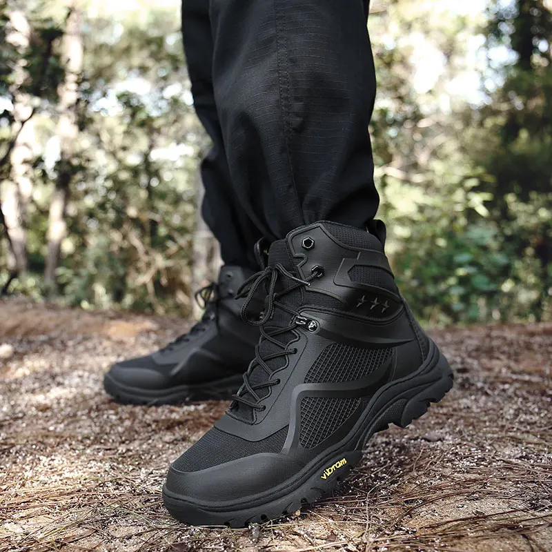 coturno bota masculina tenis masculino calcados calçados masculinos boots for men botina cuturno cano alto coturnos Inverno Exército Tático Militar Botas Homens Sapatos de Couro À Prova D' Água Para O Homem de Combate