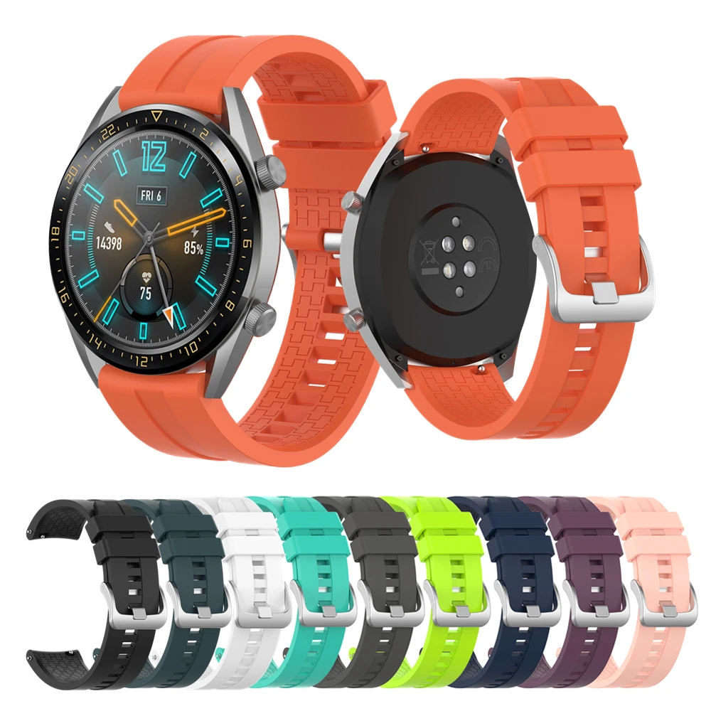 

Ремешок силиконовый для Huawei Watch GT Active, элегантный спортивный модный браслет для наручных часов, 20 мм 22 мм
