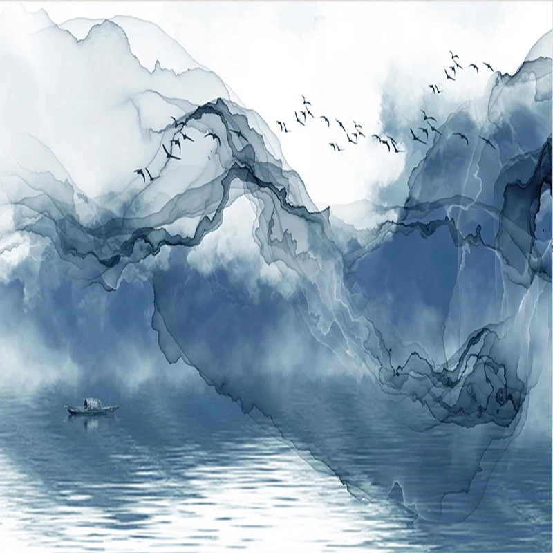 Настенные 3D обои любого размера на заказ абстрактный пейзаж линия настенная