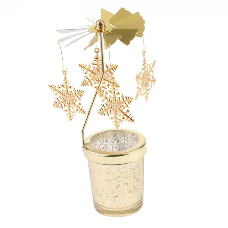 Креативный вращающийся светильник для чая подсвечник свадебный Настольный